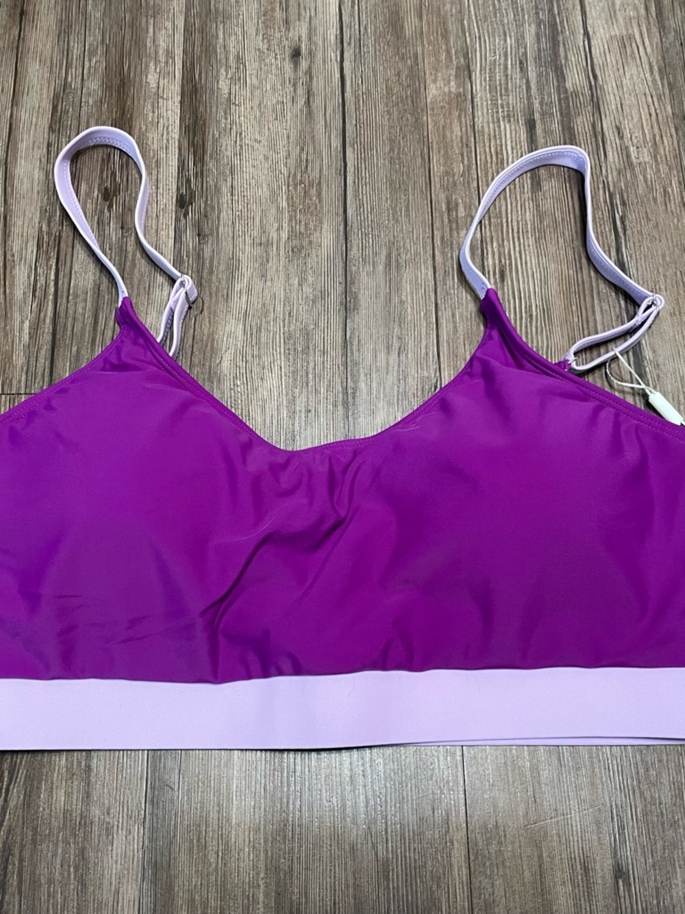 Purple and Light Lavender Wireless Sports Bra XXL